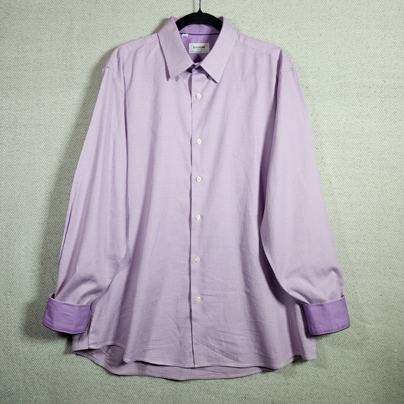 Duchamp Other - Duchamp Lavender Men's XL 17 1/2 44 Long Sleeve Button Down Shirt Flip Cuff